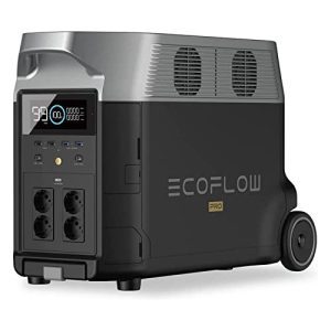 EF ECOFLOW DELTA Pro tragbare Powerstation 3600Wh, Solar Generator LiFePO4-Batterie mit 3600W AC Ausgängen, erweiterbare Stromversorgung bis zu 25kWh, Stromspeicher für Zuhause, Stromausfall, Reise